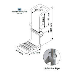 Сходи-платформа для надувного човна Inox 316 Lalizas Італія 29181