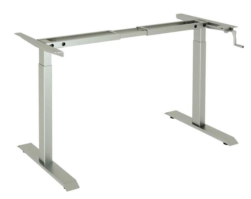 Рама стола з механічним регулюванням висоти MANUAL Basic Сіра, максимально доступна ціна та висока якість, фото 1