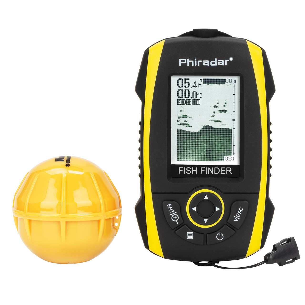 Ехолот Phiradar бездротовий FF 268 W FISH FINDER 1 промінь рибальський для зими і літа універсальний портативний