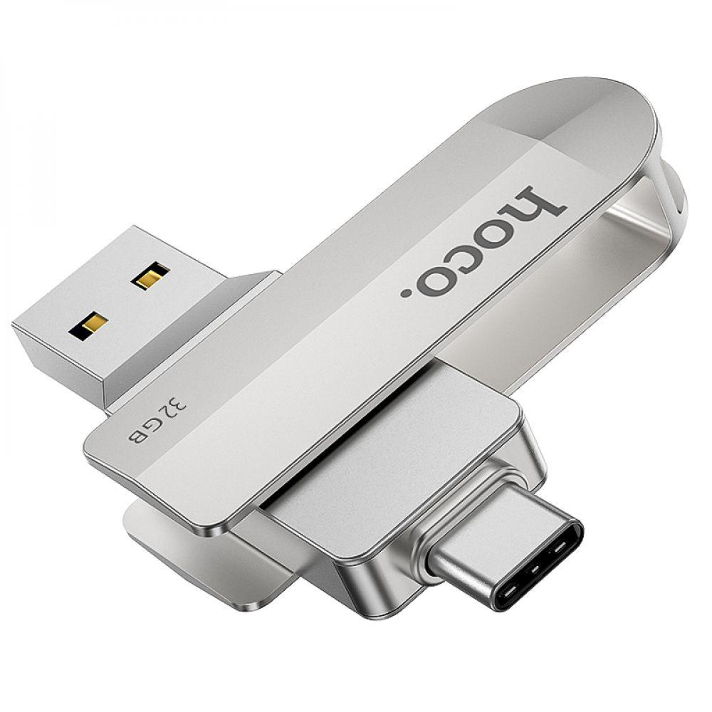 USB флеш-накопичувач Hoco UD10 USB3.0 Type C 32GB Колір Сталевий 6931474738653