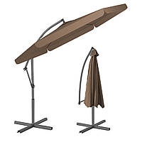 Садовый зонт с наклоном Garden диаметр 3 м коричневый