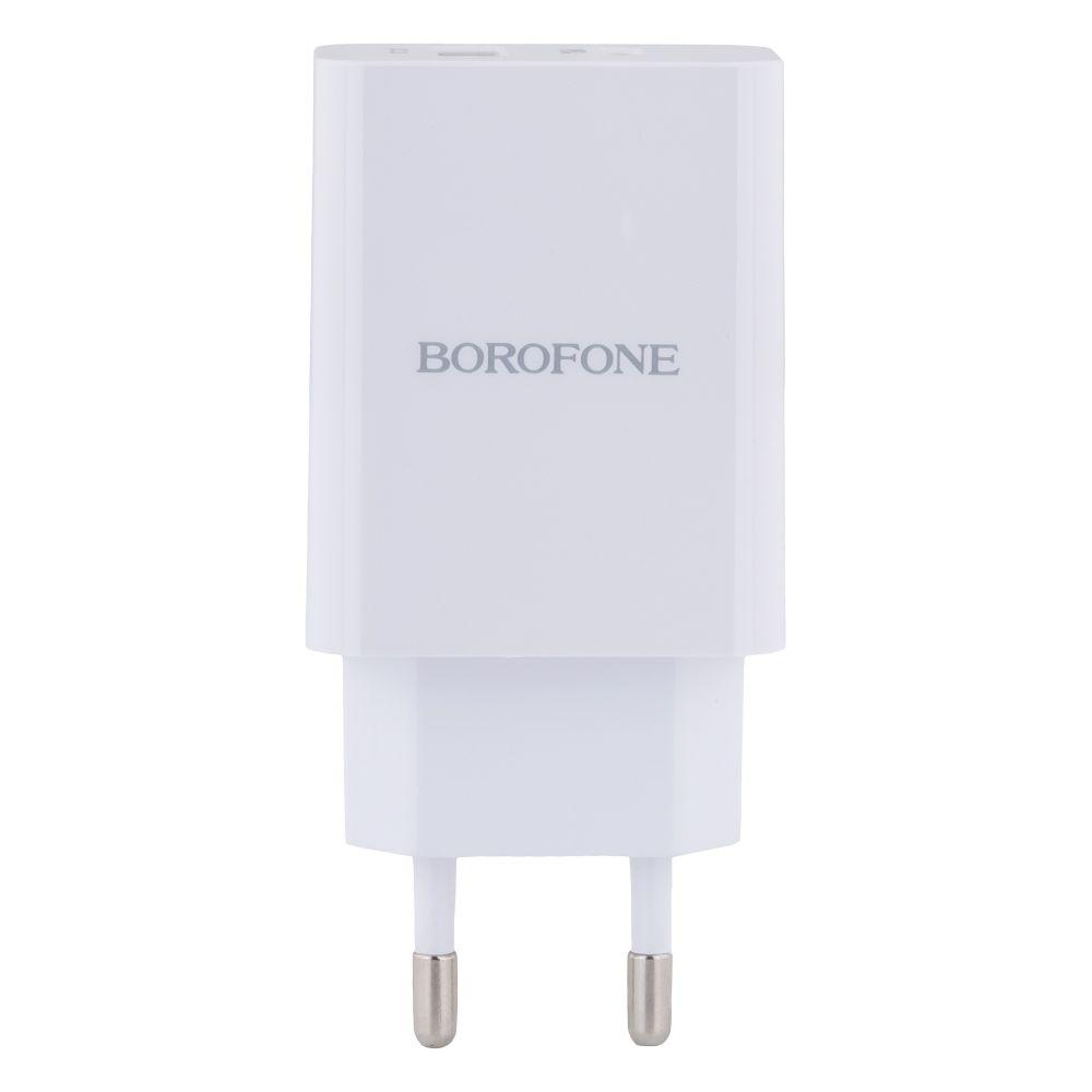 Мережевий Зарядний Пристрій Borofone BA56A PD 20W + QC3.0 Колір Бiлий 6931474745156