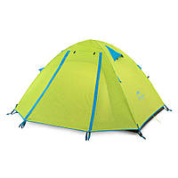 Палатка двухслойная 4-х местная палатка с алюминиевыми дугами P-Series зеленая NH18Z044-P green