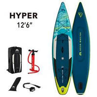 Доска надувная SUP board для плаванья с веслом Hyper – Touring iSUP 3.81m/15cm с катушечным поводком