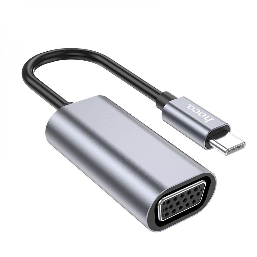 Перехідник Hoco UA21 Origin Type-C to VGA converter Колір Сiрий 6931474784100