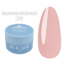 Моделюючий гель Builder Gel 30 мл., Дизайнер для нарощування та зміцнення нігтів №R16-Chocolate Croissant