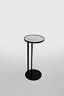 Керамічний приліжковий стіл з чорною металевою опорою Waves