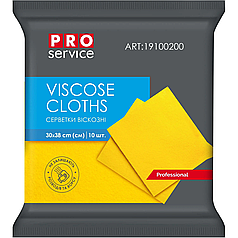 Серветки віскозні PRO service Standard, 30х38 см, 10 шт., жовтий