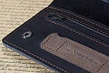 Чоловічий клатч портмоне для грошей документів карт NORD чорний з натуральної шкіри, фото 4