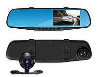 Автомобильное зеркало видеорегистратор для машины на 2 камеры VEHICLE BLACKBOX DVR 1080p с камерой заднего вид