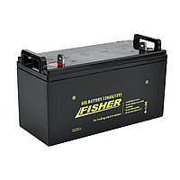 Гелевый аккумулятор 120 Ah Fisher 12 V для лодочных электромоторов 120AH gel