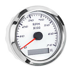 Тахометр судновий для човна і катера I GAUGE з лічильником мотогодин 0-7000 RPM LED дисплей