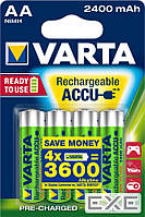 Аккумулятор Varta AA 2400mAh NiMh 4шт POWER ACCU (56756101404)