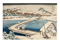 Открытка An Ancient Picture of the Boat Bridge at Sano in Kozuke Province, from the series Curious Views of.