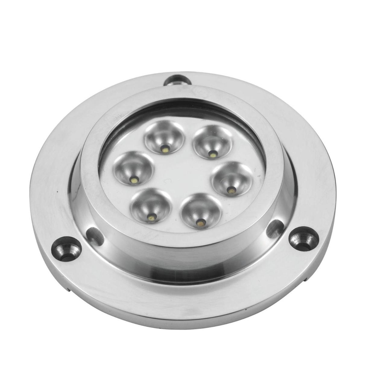Підводний ліхтар для кріплення на транці човна і катера AAA LED світлодіодний 6x3W 5500-6300K 560LM S.S.316 для басейну, фото 1