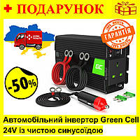 Преобразователь с чистой синусоидой, Автомобильный инвертор Green Cell 24V на 230V 500W/1000W UK Bar