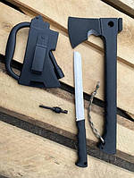 Сокира мисливська туристична і похідна + ніж + кресало і свисток