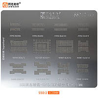 Трафарет BGA Amaoe SSD:2 V3.0 DDR4/DDR5/NAND/BGA82/BGA96/BGA102/BGA272/BGA291/BGA316/BGA132/BGA152 0.25мм