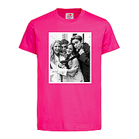 Розовая детская футболка С принтом Gossip girl (13-19-1-рожевий)