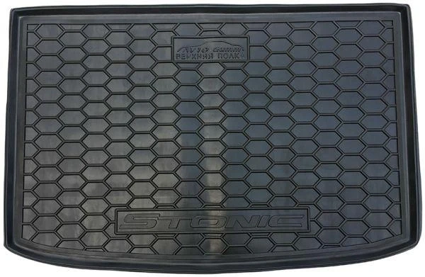 Килимок в багажник для Kia Stonic (2017>) (верхня полка ) (AVTO-Gumm) гумовий  автогум, фото 1