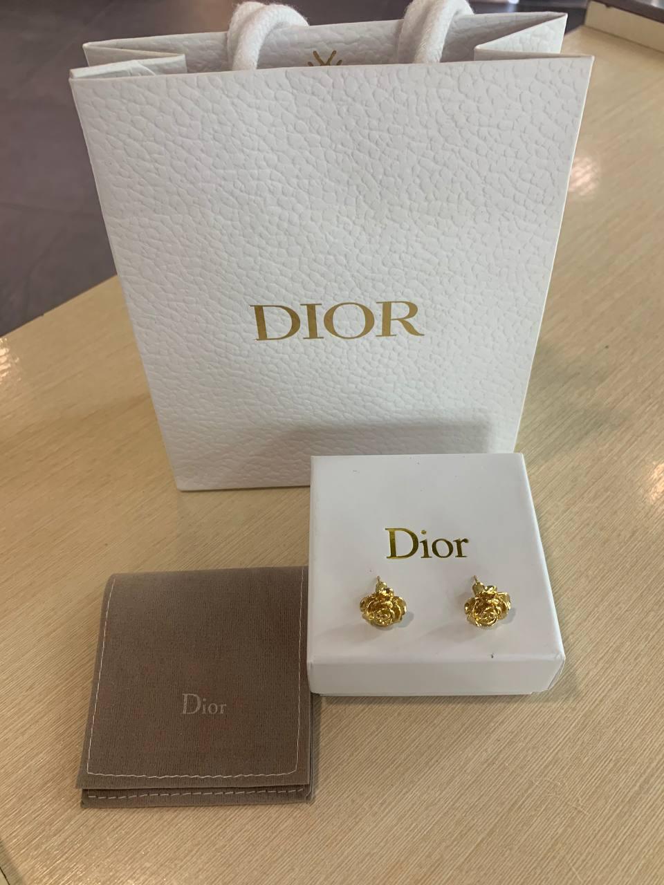 Діор сережки в подарунковому брендовому пакованні, фото 1