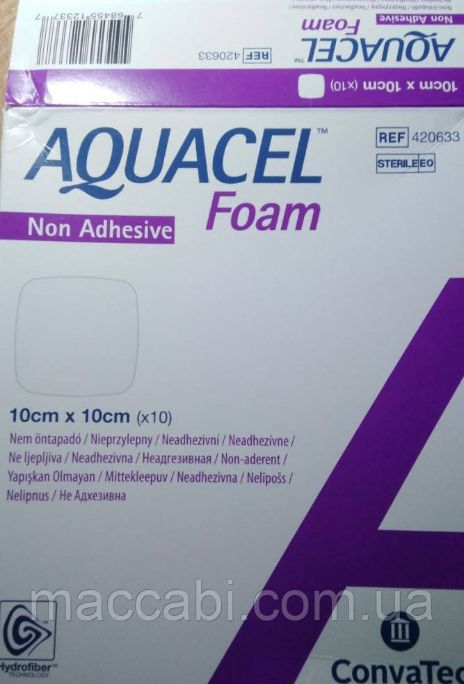 Aquacel Foam Adhesive 10x10см Губчаста неадгезивна пов'язка 1 шт.