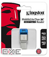 Считыватель флеш-карт Kingston USB 3.1/Type C MobileLite Duo 3C (FCR-ML3C)