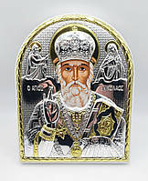 Срібна ікона "Святий Миколай Чудотворець"