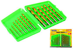 Набір свердел для металу MASTERTOOL 13 шт HSS 1,5 — 6,5 мм plastic box ТИТАН 11-1305