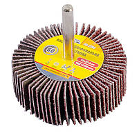 Насадка шліфувальна пелюсткова MASTERTOOL зерно 60 60х20 мм зі стрижнем 6 мм 08-2266