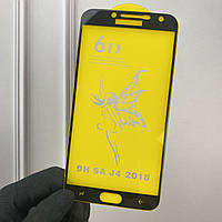 Защитное стекло для телефона Samsung Galaxy J4 2018 SM-J400 противоударное на самсунг г4 2018 г400 чёрное