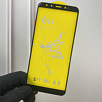 Защитное стекло для телефона Xiaomi Mi 6X противоударное полноэкранное на сяоми ми 6х чёрное