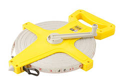 Рулетка геодезична MASTERTOOL 100 м 13 мм скловолоконне полотно 66-1013