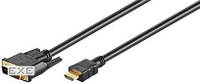 Кабель мониторный HDMI->DVI M/ M 10.0m, DVI 18+1 Gold D=7.0mm, HQ, черный (75.05.1586-18)