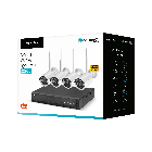 Комплект для відеонагляду Wi-Fi Kruger&Matz Connect C200 Tuya Full HD, 4 камери, запис 20fps, ІК-підсвітка 30м, фото 2