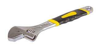 Ключ розвідний MASTERTOOL 200 мм 0 — 31 мм переставна губка CrV ручка з двокомпонентною накладкою 76-0422