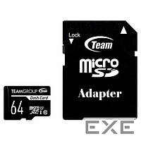 Карта памяти TEAM microSDXC Dash Card 64GB UHS-I Class 10 + SD-adapter (TDUSDX64GUHS03)