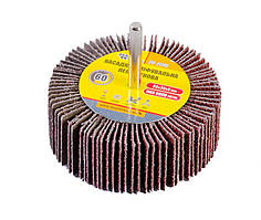 Насадка шліфувальна пелюсткова MASTERTOOL зерно 60 80х30 мм зі стрижнем 6 мм 08-2286