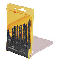 Набор сверл для металла MASTERTOOL 13 шт HSS 2 - 8 мм plastic box BLACK 11-0213
