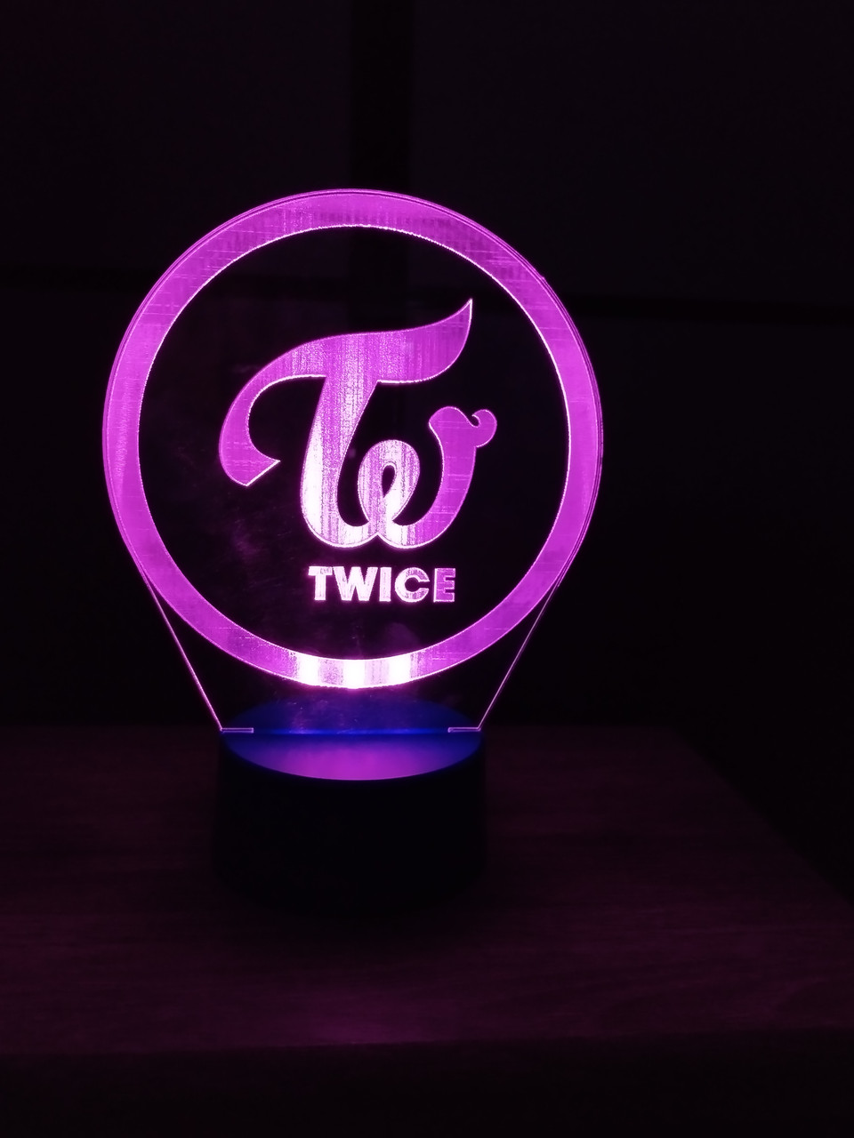 3d-світильник Твайс Twice, 3д-нічник, кілька підсвіток (батарейка + 220 В), фото 1