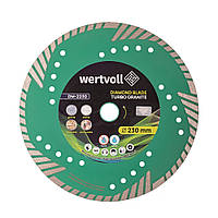Диск алмазний WERTVOLL TURBO GRANITE 230х3 мм 24% висота алмазного шару 8 мм адаптер 22.2-20 мм 6650 об/хв