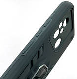 Чохол для Xiaomi Redmi 12C протиударний з кільцем і високими бортами і захистом камери ЧОРНИЙ ударостійкий, фото 5