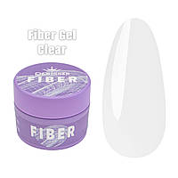 Гель Дизайнер со стекловолокном Fiber Gel 15мл. для наращивания и укрепления ногтей прозрачный