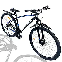 Гірський велосипед Cross Tracker 29" Чорно-Синій 18" Алюмінієва рама / на зріст від 175 - 190 см