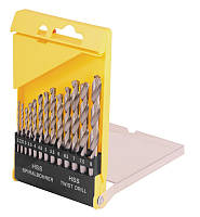 Набір свердел для металу MASTERTOOL 13 шт HSS 2 — 8 мм plastic box WHITE 11-0513