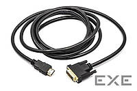 Кабель мультимедійний HDMI to DVI 3.0m PowerPlant (CA910991)