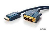 Кабель монитора-адаптер Click Tronic HDMI-DVI M/M 2.0m,24+1 D=6.0mm Casual 3D 4K 2xS (75.07.0341-1)