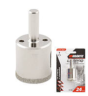 Свердло трубчасте GRANITE з алмазним напиленням для скла та плитки 24 мм 2-01-224