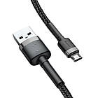 Кабель Micro USB Baseus USB Cabel to microUSB Cafule 1m Grey/Black (CAMKLF-BG1)