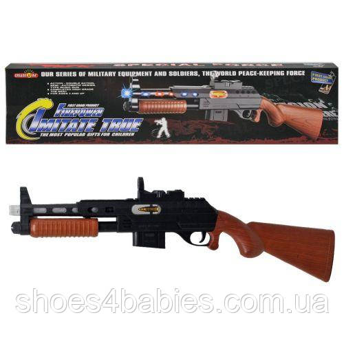 Уцінка. Пістолет арт. 801B-2 (48шт/2)  батар. світло, 55см-розмір зброі, короб. Пошкоджена упаковка